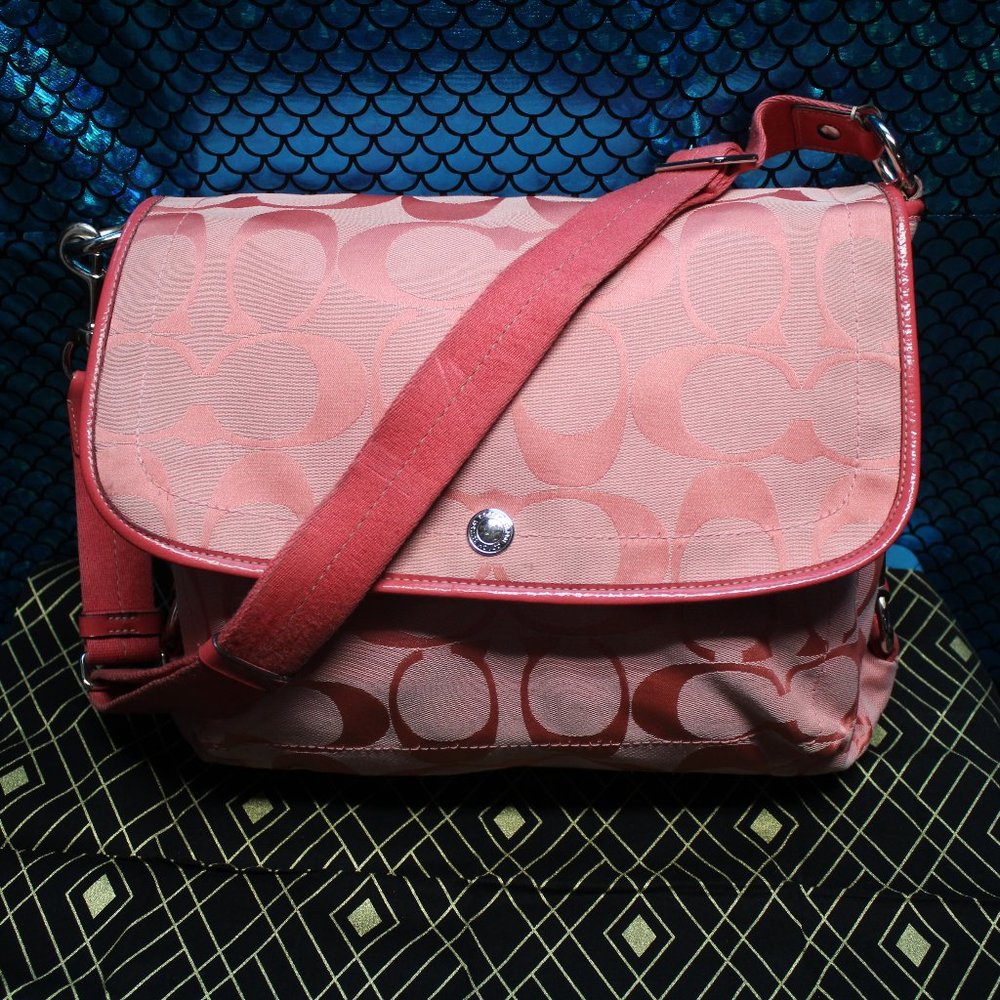 PINK COACH KYRA MESSENGER BAG